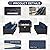 Delnavik Patio Furniture Set with Fire Pit Table 8-Piece Outdoor Sectional Furniture Outdoor Rattan Patio Conversation Sets with 43in 55,000 BTU Propane Gas Fire Pit Table Glass Table, Navy Blue