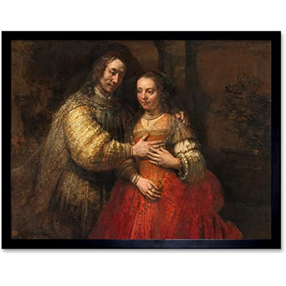 Rembrandt Portret Van Een Paar Als Oud Unframed Wall Art Print Poster Home Decor Premium