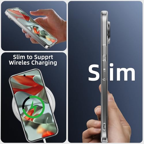Image of X-level Clear Case for Google Pixel 9 Pro XL, Non-Yellowing Soft TPU Ultra-Thin Phone Cover Anti-Slip Scratch Resistant Slim Fit Silky Touch Shockproof Phone Cases for Pixel 9 XL, Clear
