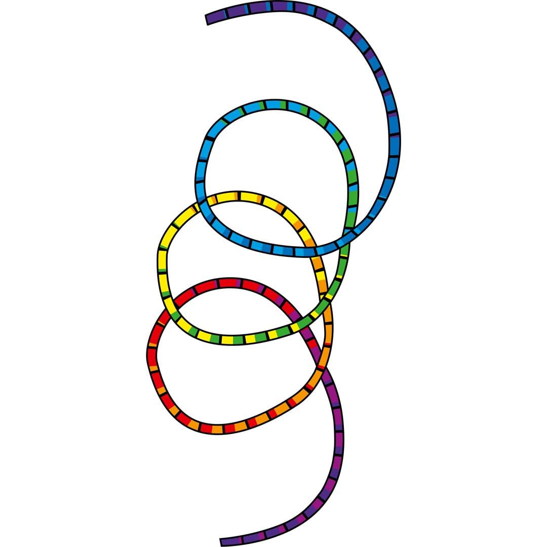 Tube Tail Classic Rainbow, 126447, Arc-en-Couleur, 24m