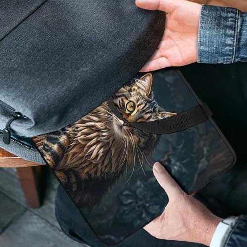 Pochette ordinateur portable 17 pouces et tablette avec motif chat mignon - 4