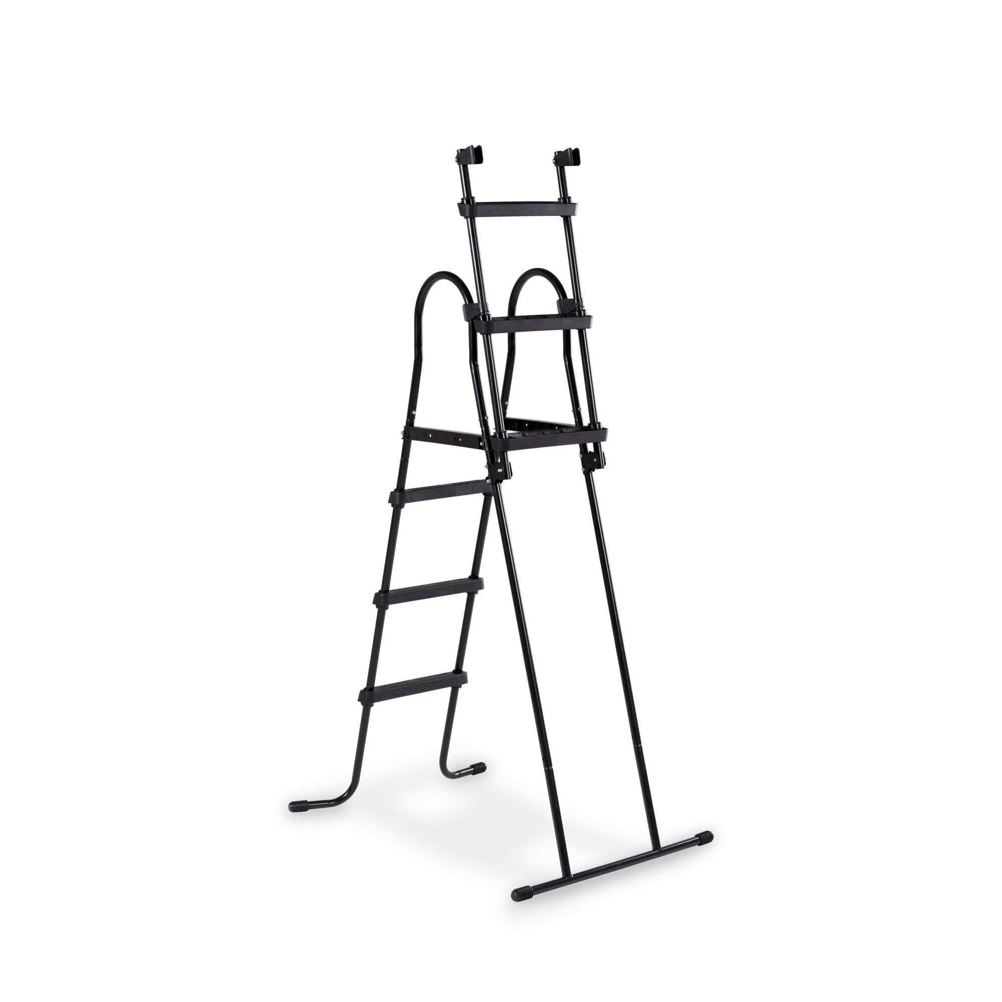 EXIT Toys Échelle de Piscine Échelle avec Rampe pour Piscines - Marches Antidérapantes - Facile à Replier pour Plus de Sécurité - pour Hauteur de Cadre 91-107cm - Noir
