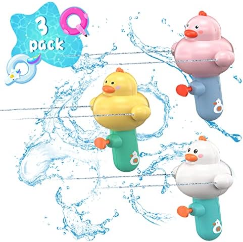 3 Pack Animal Water Gun Toys for Kids, Cute and Fun Animal Shape Water Pistol for Summer Outdoor Play, Water Toys for Swimming Pool Beach Sand