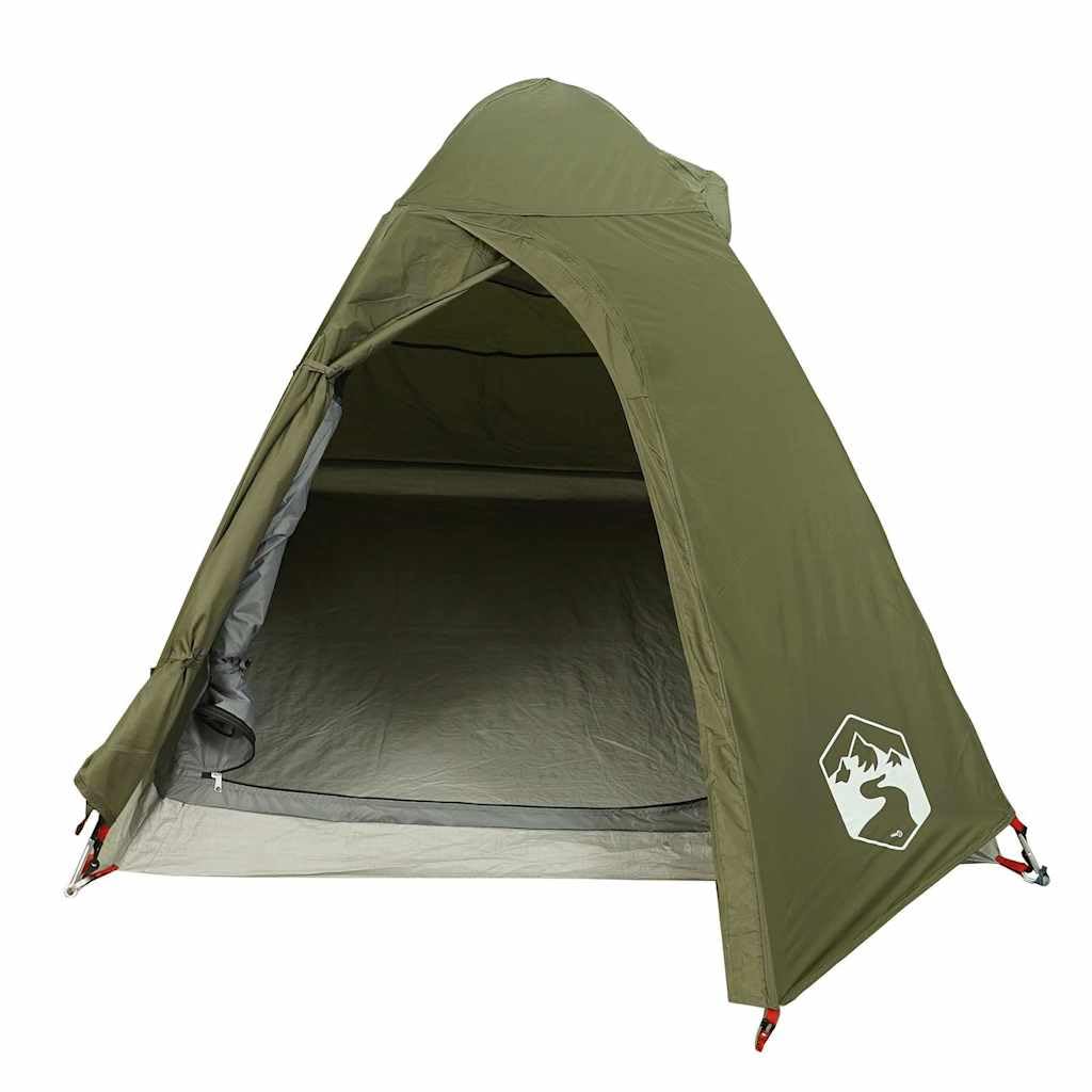Kuppel Campingzelt für Personen orange wasserdicht, leichtes Polyester mit PU-Beschichtung, E Anschluss, abnehmbares Überzelt, Tragetasche, für Trekking Camping Wandern Outdoor