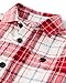 The Children's Place Baby Boy's and Toddler Long Sleeve Flannel Button Up Shirt, Red Cane Plaid, 4T
