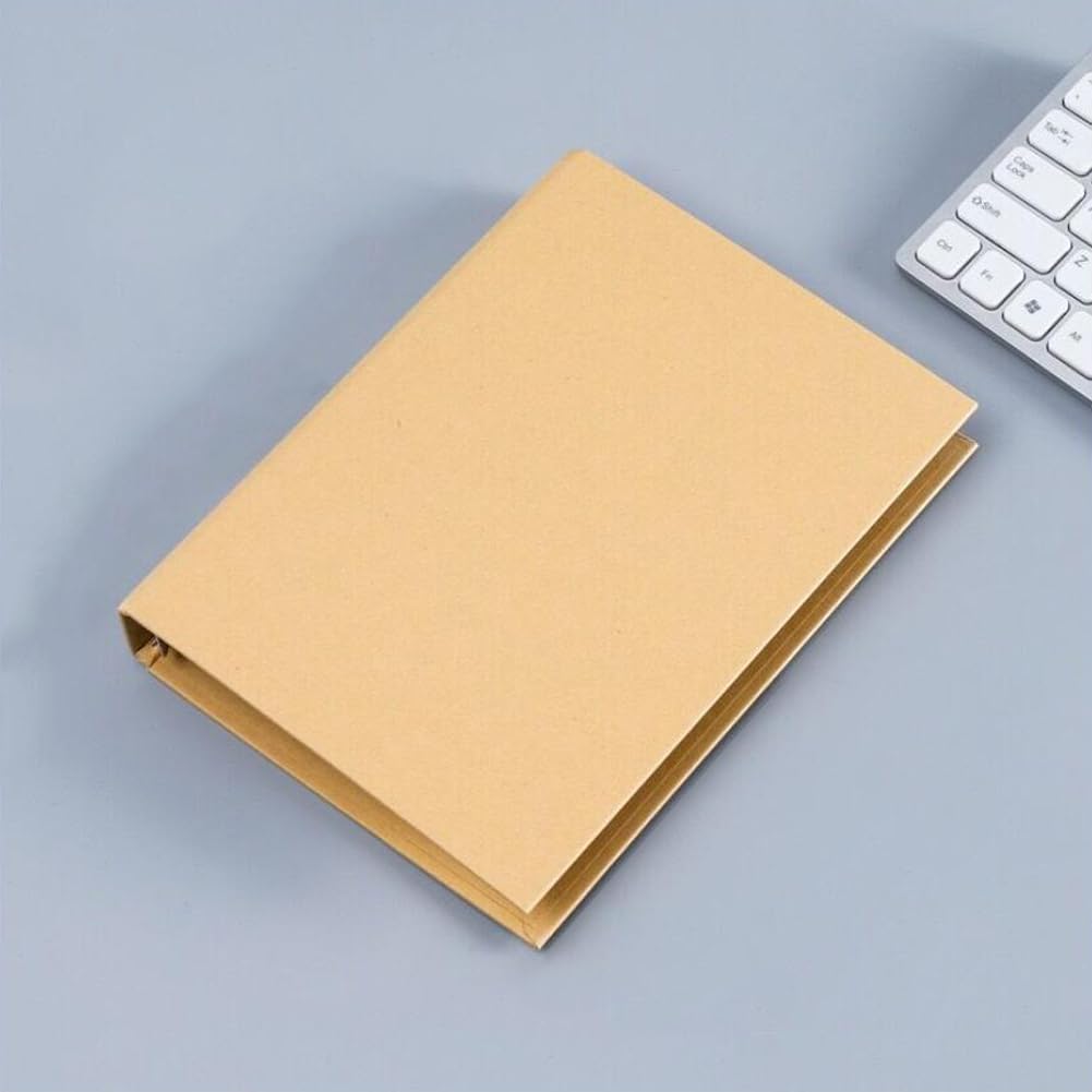 Classeurs Kraft A5 4 Classeurs A5 En Papier Kraft 6 Anneaux - Couverture Rechargeable Pour Feuilles Volantes Carnet Notes Organisation Documents Bureau