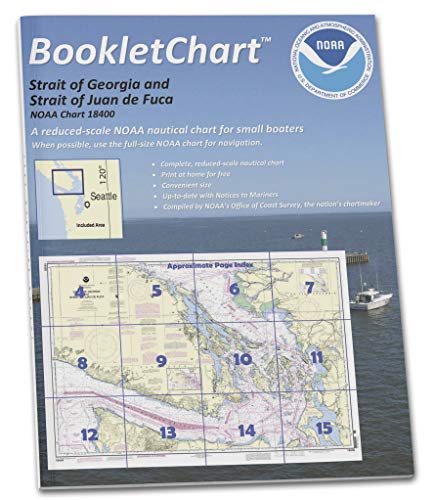 Paradise Cay Publications NOAA BookletChart 18400: Strait of Georgia and Strait of Juan de Fuca