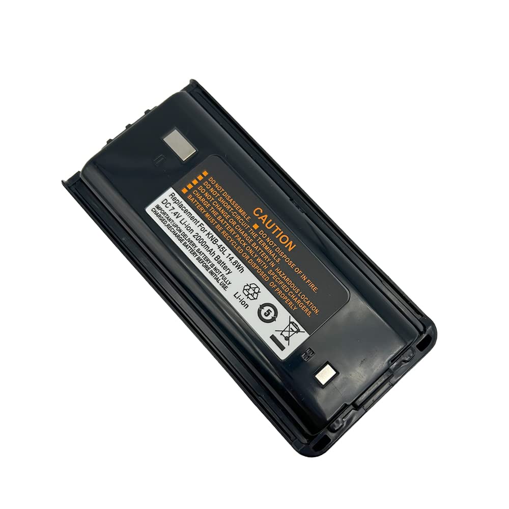2-Pack 7.4V 2000mAh Li-ion Battery For Kenwood Two-Way Radios - Replacement For TK Series & NX Models
