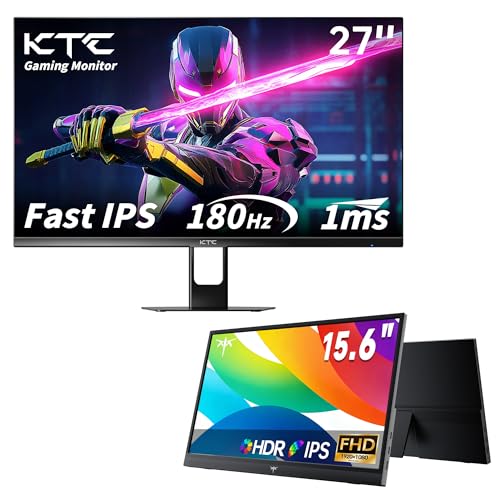 Image of KTC Gaming Monitor 27 inch 180hz & Portable Monitor 15.6 Inch