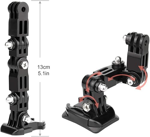 Miniatura 2 de SOONSUN Kits de montaje de barbilla para casco de motocicleta para GoPro Hero 13 12 11 10 9 8 7 6 5 4 Hero Session, AKASO, SJCAM, cámara de acción