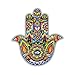 MeganJDesigns Autocollant Hamsa Main multicolore Amulette religieuse