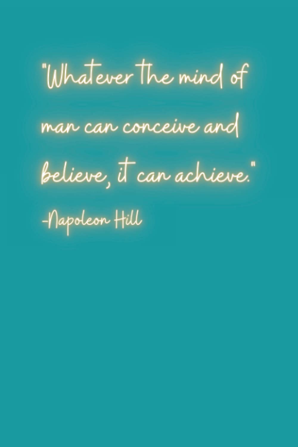 Blank Notebook Napoleon Hill Quote