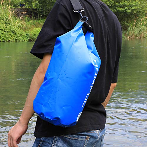 HOMFUL Waterproof Dry Bag Roll Top with Strap,10L/20L Dry Sack Backpack for Kayaking,Boating,Canoeing,Fishing,Rafting,Swimming,Hiking,Camping,Travel,Beach