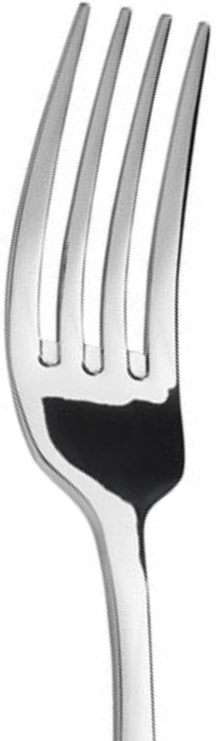 TrueCraftware- York Stainless Steel Salad Fork Set of 12- Silverware Flatware Cutlery Kitchen Tableware Set for Home and Restaurant Flatware Forks Silverware Salad Fork Cake Dessert