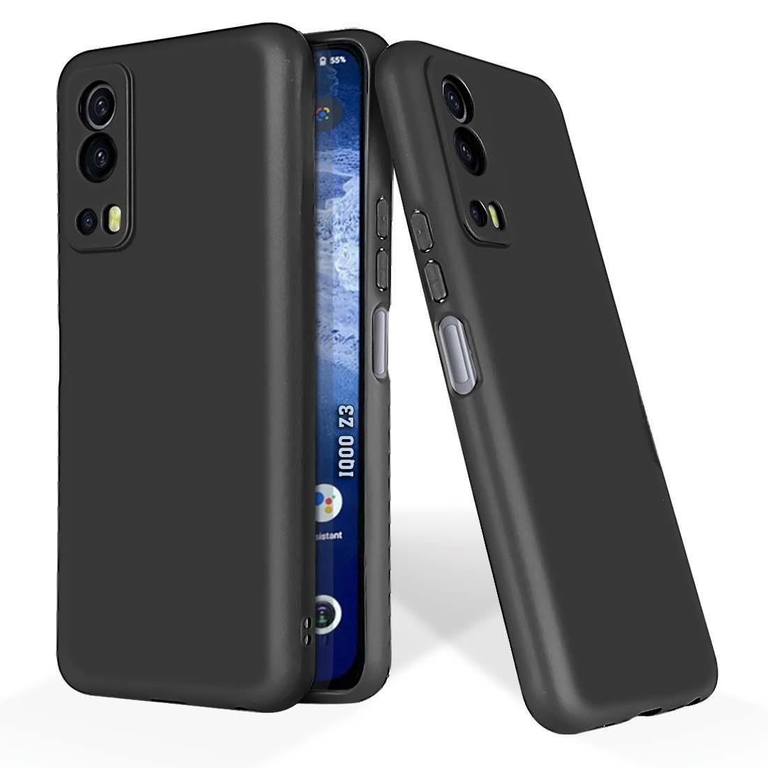 PrintWhiz Soft Silicone Mobile Back Cover Compatible with iQOO z3 | Shockproof Protective Case/Cover with Full Edge Protection (Plain Black)($BL-IQO-Z3-000) (B0CST43B8B) Amazon Price History, Amazon Price Tracker