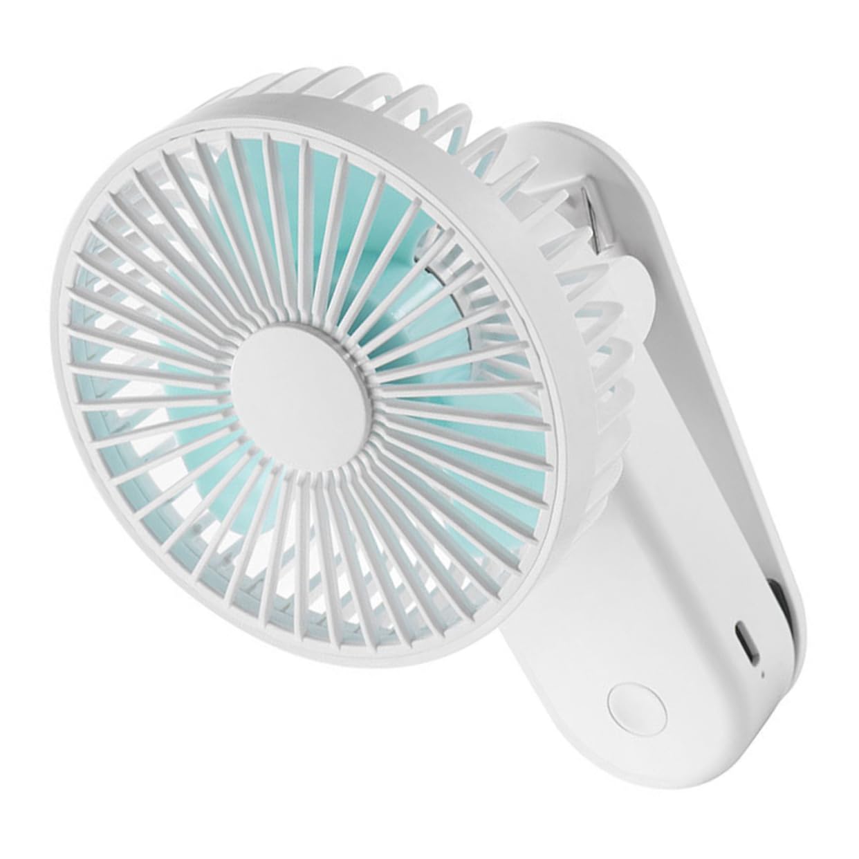 Ventilador de mano portátil con imán y ángulo ajustable para oficina, hogar y decoración