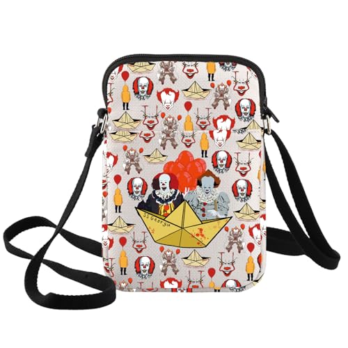 BWWKTOP Clown Evil Clown Crossbody Bag Pennywise Fans Gift Pennywise Face Shoulder Bag Pennywise Merch