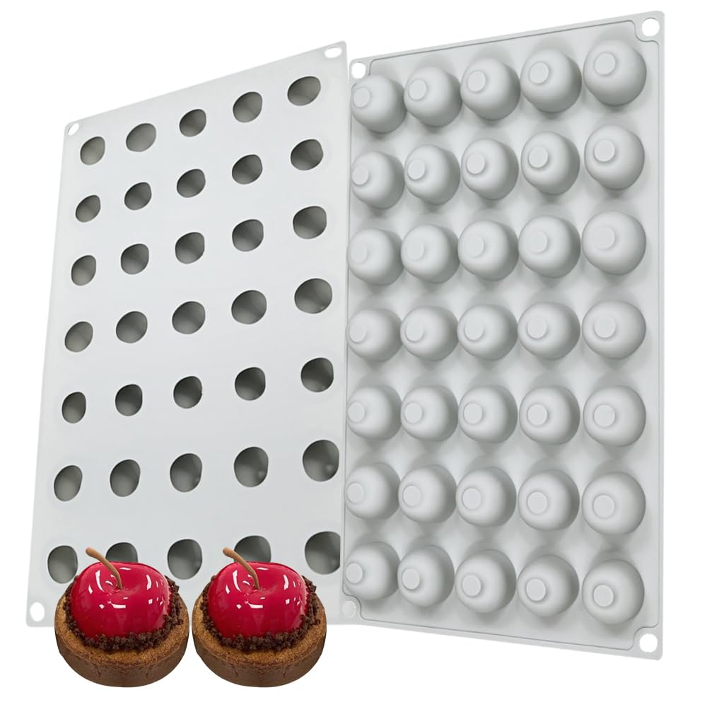 Silikonformen in Kirschform zum Backen von Mousse, Kuchen, 3D-Silikon-Backform für Süßigkeiten, Gebäck, Schokolade, Trüffel, Cupcakes, Gelee, Kekse, Pudding, Kuchendekoration, 1, Grau