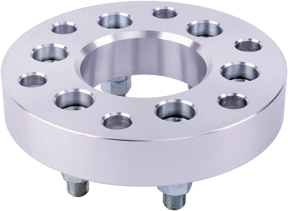 DCVAMOUS 4PC 6x5.5 to 6x120 Wheel Adapters 1.25 Inch 14x1.5 Studs Compatible with Chevy GMC 6 Lug for 1999-2022 Silverado Sierra 1500 | 1988-2022 Suburban Yukon | 1995-2022 Tahoe | 2019-2022 RAM1500