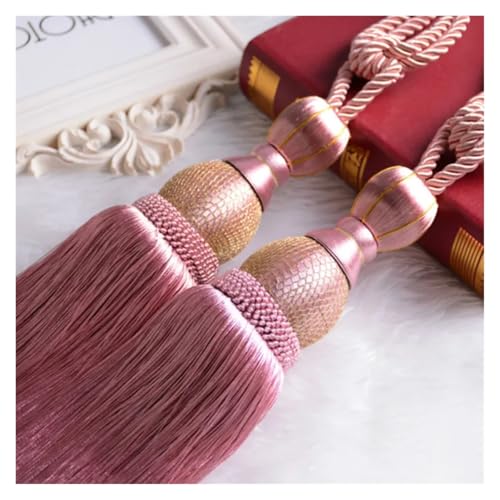 PSNKLMM 1 par de alzapaños Cortina Grandes, Cuerda for con borlas, Accesorios decoración del hogar(Color-14)