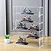 Ikee Design Acrylic 5 Tiers Display Rack Case Organizer Storage, Shot Glass Display Case, 5 Tiers with 4 Removable Shelves for Home Decor, Trade Show and Store, 10.8Wx 2.9D x 14H in