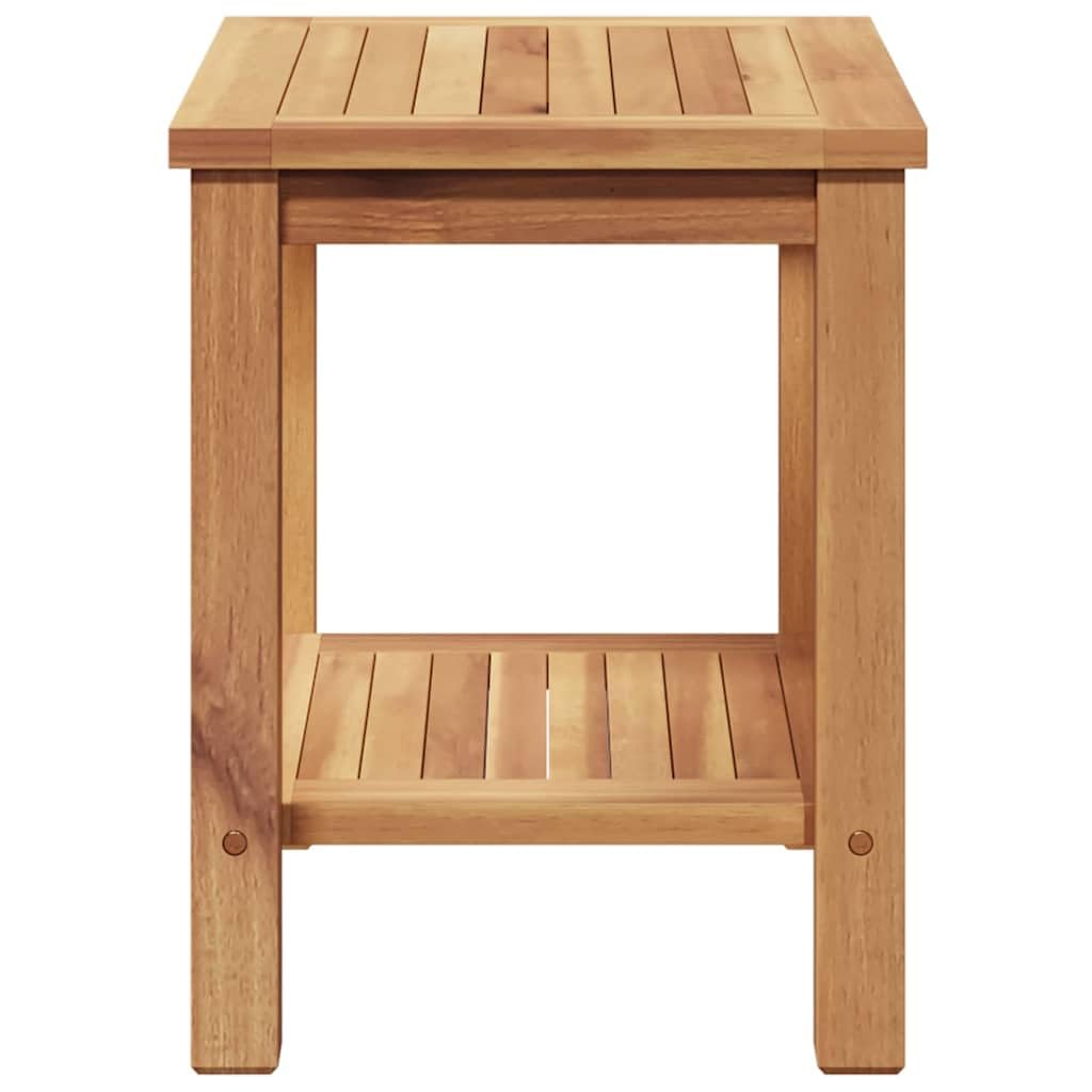 Genérico Mesa de centro marrón, 50 x 35 x 45 cm, madera de teca maciza, mesa baja moderna con superficie texturizada y patas a poste para salón o jardín