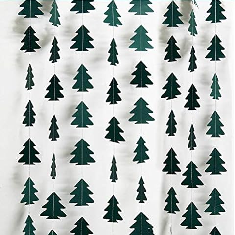 Cheerland Glitter Champagne Gold Christmas Tree Garland Kit for Xmas Home Party Decoration Hanging Streamer Backdrop Xmas Tree Garland Decor for Living Room Mantle Window Doorway Cover