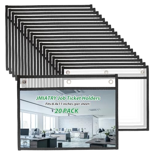 Porte-ticket plastique effaçable JMIATRY à 3 anneaux pour protéger vos documents de bureau