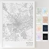Mapdify Krefeld personalisiertes Stadtposter, dein 