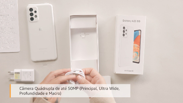 Samsung Galaxy A23 ホワイト Smartphone Samsung Galaxy A23 5G 128GB, 4GB RAM, Octa-Core, Selfie