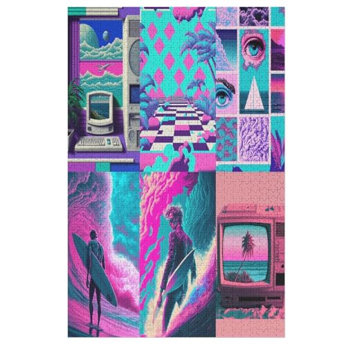 Escenario Magnífico Puzzles de Madera 1000 Piezas Adultos, Póster Jigsaw Puzzle, Diseño Único Juguete Educante para Adolescentes Y Niñotas 78×53cm