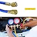 NYTKL Refrigerant Charging Hose, 1/4 SAE Thread 2.95 Ft Length 600PSI Tube HVAC Vacuum Hose, R134A R410A R22 Charging Tube for Car Home Air Conditioner Refrigeration Maintenance (Blue)