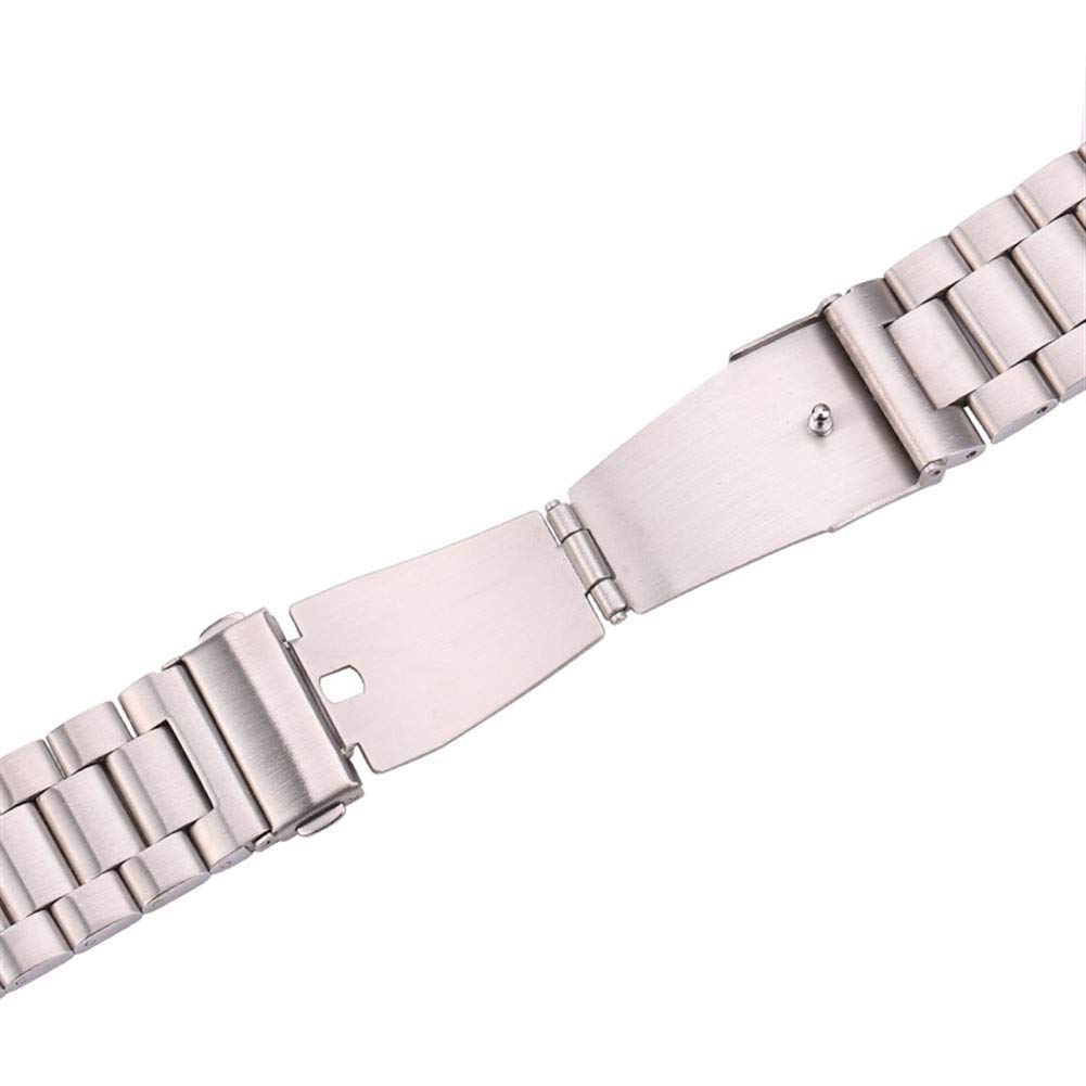 Uhrenarmband 18 20 22 24 mm Uhrenarmband aus massivem Edelstahl, silbernes Uhrenarmband, Schnellverschluss-Federsteg-Armband