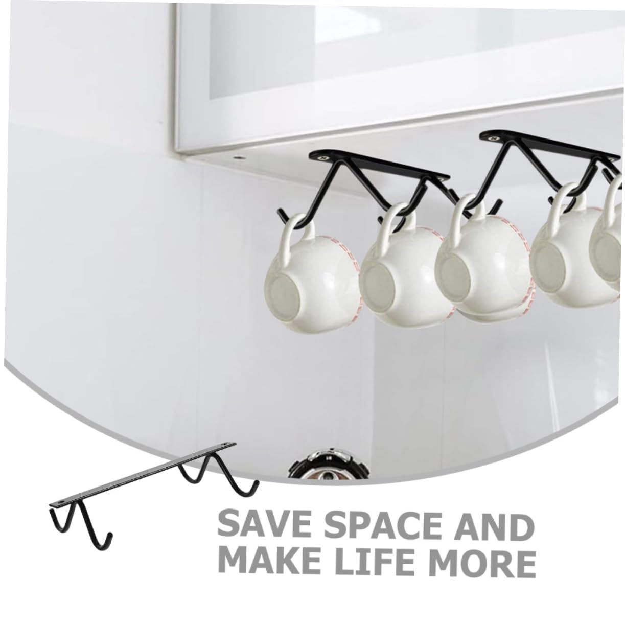 MAGICLULU 5 Set Di Staffe Per Tazze in Ferro Appendiabiti Per Tazze Da Cucina Pulito E Organizzato 2 Pezzi * 5