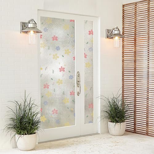 Image of CottonColors 063 Window Film, Blindfold Sheet, Repositionable Window Glass Film, UV Protection, 35.4 x 78.7 inches (90 x 200 cm), No Glue Privacy Glass Film, DIY Stained Glass