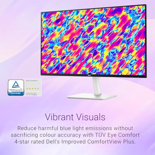Image of Dell S24 inch Monitor, LED FHD - 100Hz Refresh Rate 15001 Contrast Ratio, AMD FreeSync - VESA, 3H Hardness, Anti-Glare, 2 x HDMI, Ash White