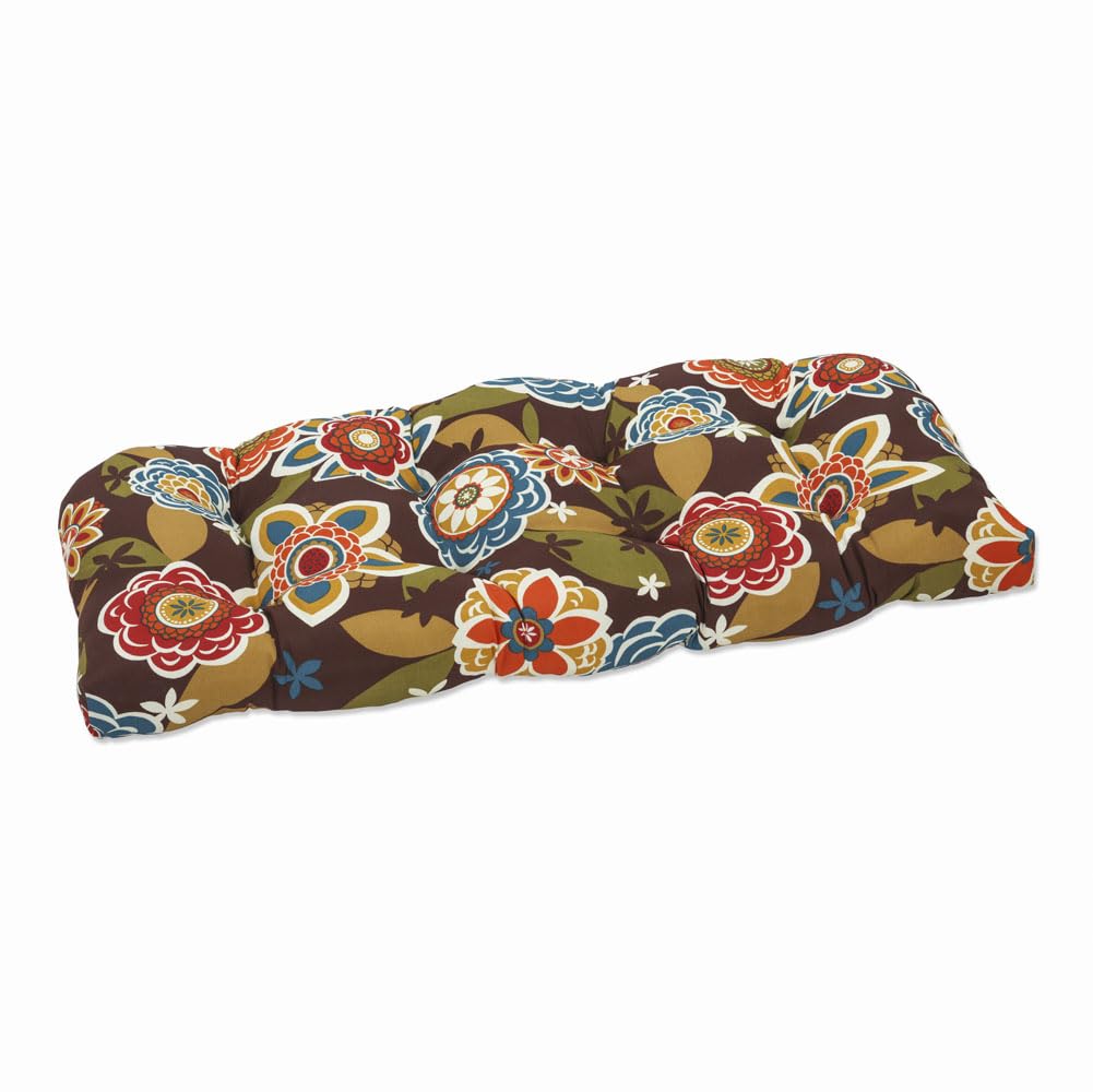Cuscino Per Divanetto Esterno Pillow Perfect Paisley – Resistente Alle Intemperie, Imbottito, Blu/marrone, Misura 111,8x48,3x12,7 Cm - 2