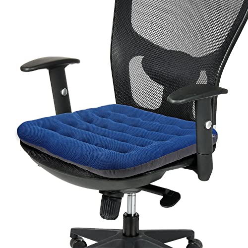 Sinosso Excellent Support Effect 4 Pack Dining Room Chair Cushions, Luxury Air Mesh Breathable Office Chair Pads, Non-Slip Desk Computer Seat Cushions (4 Counts, Blue) #TOP14