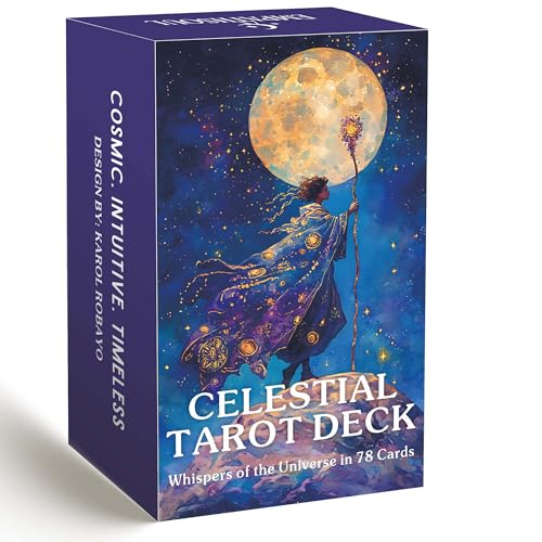 Celestial Tarot Deck Unique, 78 Cosmic Tarot Cards with with...