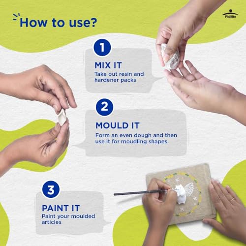 Fevicryl Mould It, 900 g, Clay Set for Modelling and Sculpting, Air Dry Clay for Art and Craft, Gift for Artists, Students, Children (Image - 5)