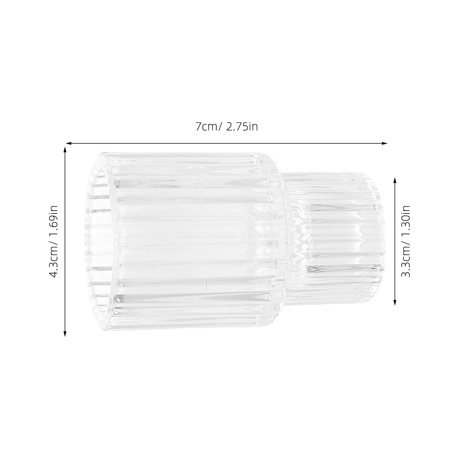 10 Pezzi Portacandele in Vetro per Lumini da Tè Portacandele in Vetro a Righe Elegante per Centrotavola Decorazioni Tavola Matrimonio e Festive