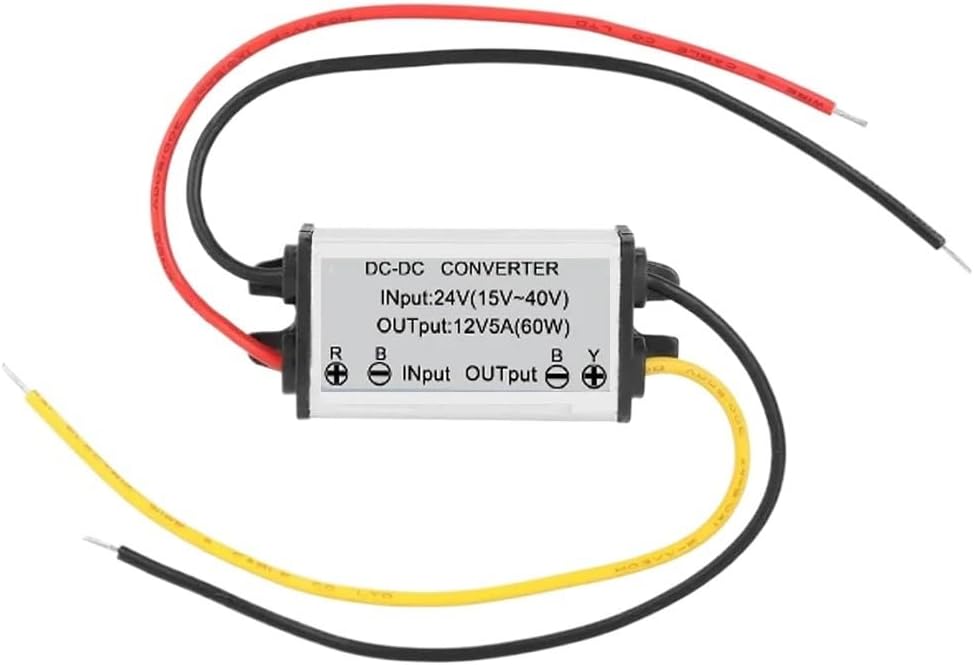 24V to 12V Converter Step Down 24V 12V Waterproof Module DC DC 1A-5A Buck Model Converter DC 24V to DC 12V Voltage Regulator(24V to 12V 3A)