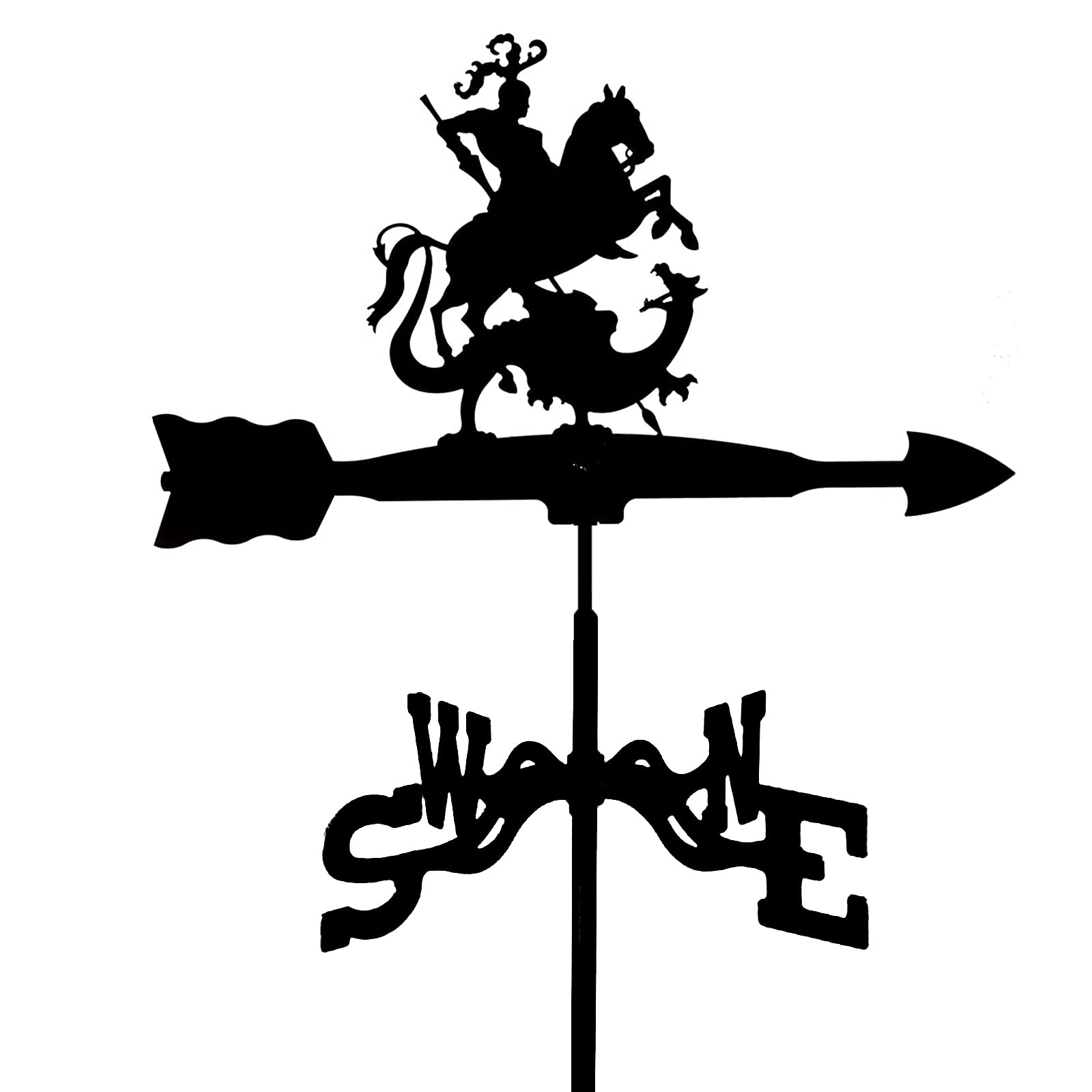 TAXXII Metal Outdoor courtyard weather vane wrought iron vanes Weathercock, Weathervane Wind Direction Indicator for Garden Decor Roof Ornament, Vane Courtyard Decoratio