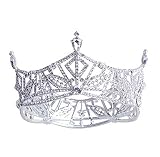 Wiipu Miss America Pageant Bridal Rhinestones 3" Tall Full Crown(A1742)-Silver