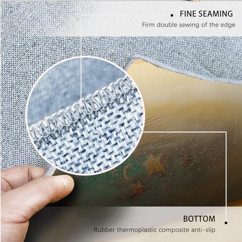 Tapis de chambre moderne Star & Moon antidérapant 120x240cm - 7