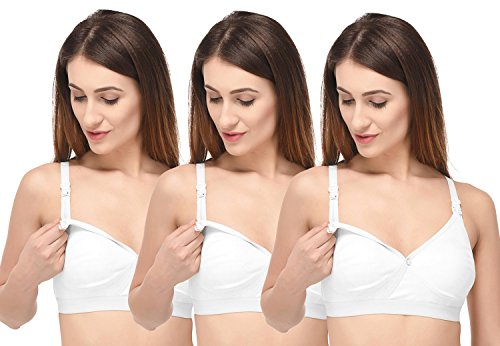 Image of Fabme Women's Hosiery Seamless Nursing Bra - Pack of 3