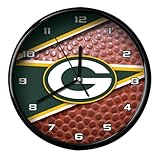 The Memory Company | NFL 12' Round Clock Officially Licensed Team Logo Battery Operated for Home Office Dorm Décor Sports Fan Gift, Green Bay Packers
