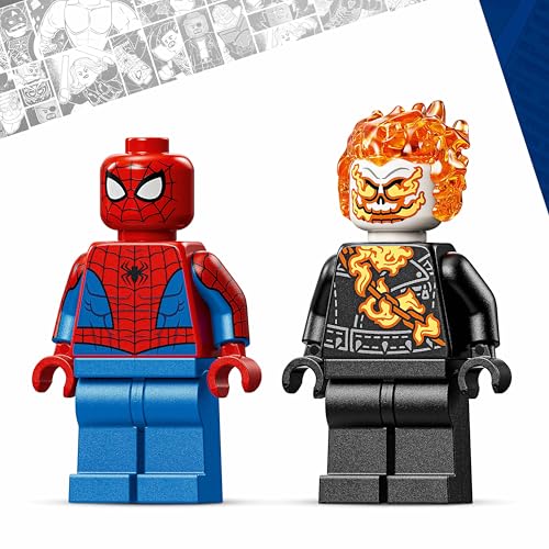 Image of LEGO ǀ Marvel Spider-Man vs. Ghost Rider Motorcycle - Super Hero Building Toy for Kids - 76335