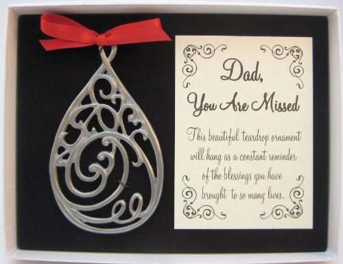 Cathedral Art Dad Teardrop (Abbey & CA Gift) Memorial Ornament (TDO102)
