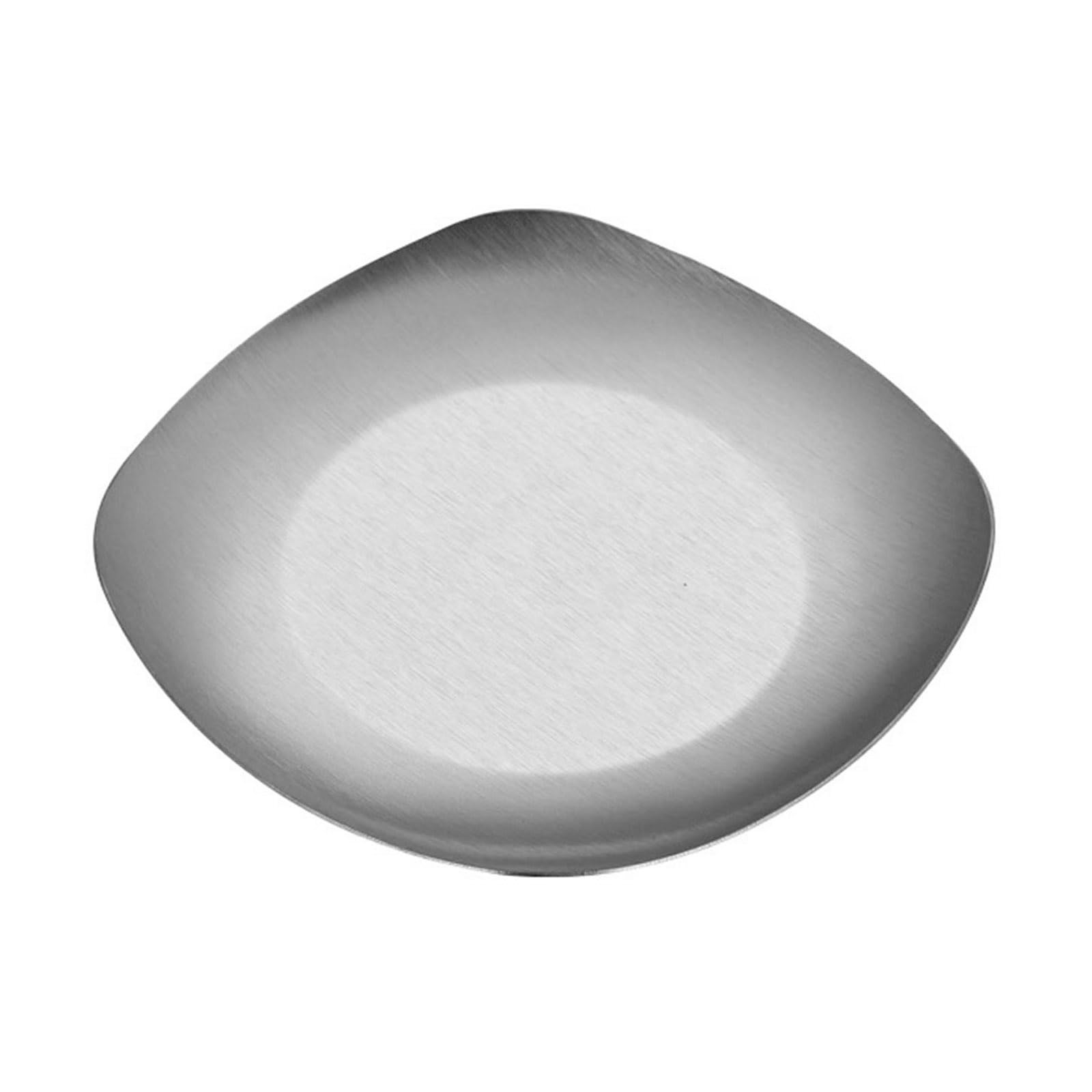 Xjdzineq Metal Condiment 304 Stainless Steel Sauce Bowl Multipurpose Appetizer Plate for Dining Kitchen Tableware Stainless Steel Small Plates